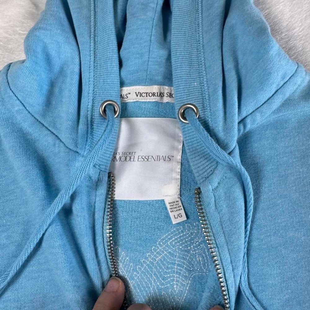 Victoria's Secret blue silver rhinestone graphic tracksuit set y2k vintage - Picture 4 of 6